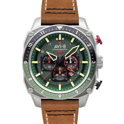 Orologio da uomo AVI-8 Hawker Hunter Atlas Dual Time Chronograph Forest Quartz AV-4100-01