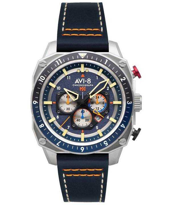 Orologio da uomo AVI-8 Hawker Hunter Atlas Dual Time Chronograph Pavillion Blue Quartz AV-4100-02