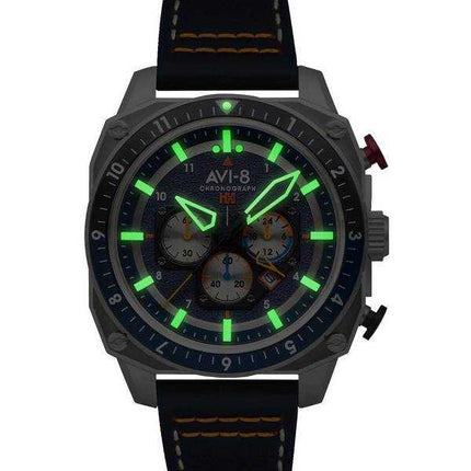 Orologio da uomo AVI-8 Hawker Hunter Atlas Dual Time Chronograph Pavillion Blue Quartz AV-4100-02