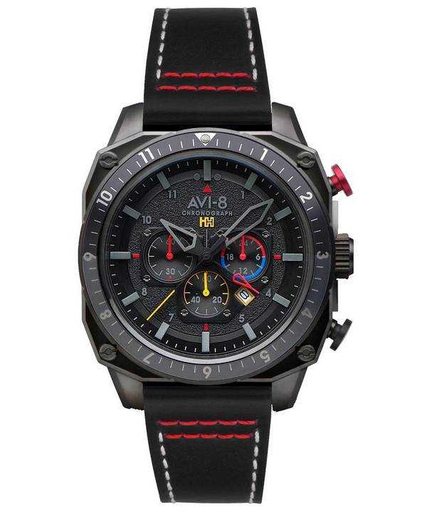 Orologio da uomo Avi-8 Hawker Hunter Atlas Dual Time Chronograph Black OPS Quartz AV-4100-04