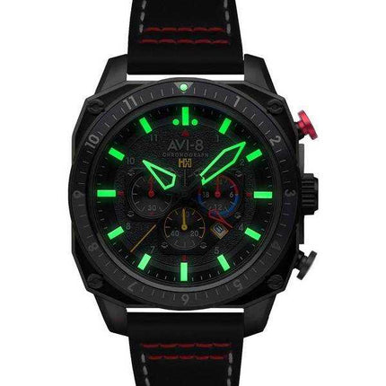 Orologio da uomo Avi-8 Hawker Hunter Atlas Dual Time Chronograph Black OPS Quartz AV-4100-04