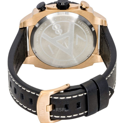 Orologio da uomo AVI-8 Hawker Hunter Atlas Dual Time Chronograph Jet Black Dial al quarzo AV-4100-06