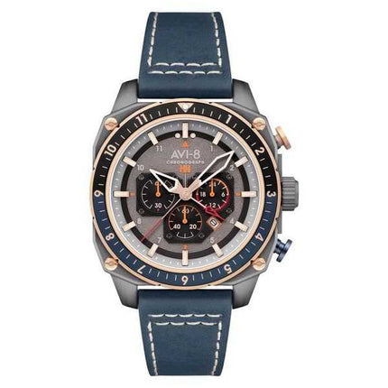 Orologio da uomo AVI-8 Hawker Hunter Atlas Dual Time Cronografo quadrante grigio antracite al quarzo AV-4100-07