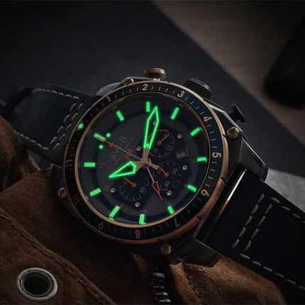 Orologio da uomo AVI-8 Hawker Hunter Atlas Dual Time Cronografo quadrante grigio antracite al quarzo AV-4100-07