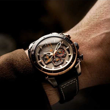 Orologio da uomo AVI-8 Hawker Hunter Atlas Dual Time Cronografo quadrante grigio antracite al quarzo AV-4100-07