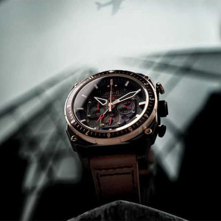 Orologio da uomo AVI-8 Hawker Hunter Atlas Dual Time Chronograph Jade Black Dial Quartz AV-4100-09