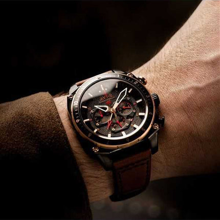 Orologio da uomo AVI-8 Hawker Hunter Atlas Dual Time Chronograph Jade Black Dial Quartz AV-4100-09