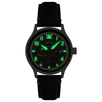 Orologio da uomo AVI-8 Hawker Hurricane Mckellar Dual Time Gothic Green Dial Quartz AV-4101-0A con cinturino extra