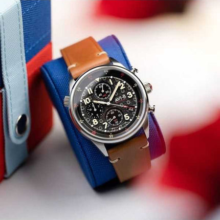 AVI-8 Flyboy Royal British Legion Tri-Service edizione limitata al quarzo AV-4102-RBL-01 orologio da uomo con cinturino extra