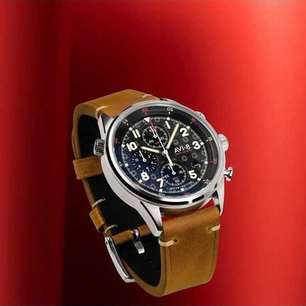 AVI-8 Flyboy Royal British Legion Tri-Service edizione limitata al quarzo AV-4102-RBL-01 orologio da uomo con cinturino extra
