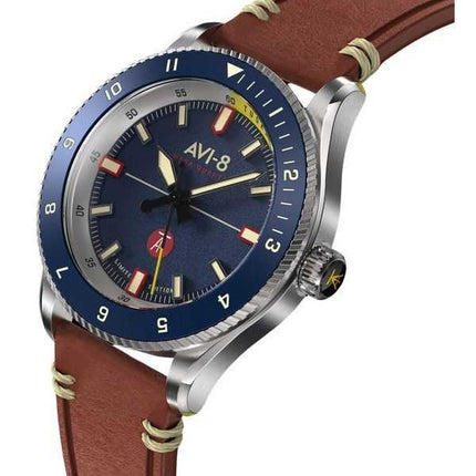AVI-8 Flyboy Tuskegee Airmen Meca-Quartz Edizione limitata Lucera quadrante blu AV-4103-02 Orologio da uomo con cinturino extra