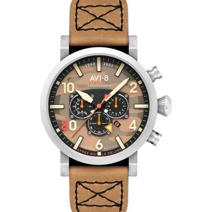 Orologio da uomo AVI-8 Dambuster 617 Squadron 80th Anniversary Dual Time Chronograph Limited Edition Camo Quartz AV-4107-02