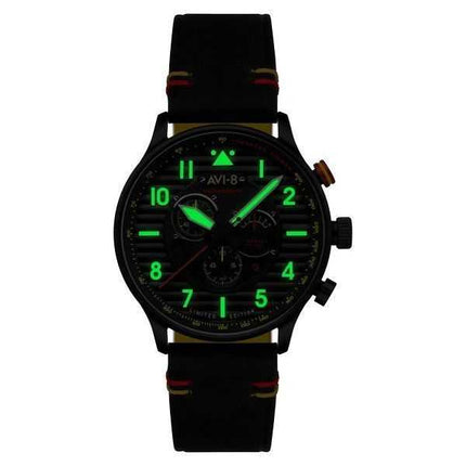AVI-8 Flyboy Spirit Of Tuskegee Cronografo Edizione Limitata Quadrante Nero Quarzo AV-4109-01 Orologio da Uomo con Cinturino Ext