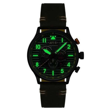AVI-8 Flyboy Spirit Of Tuskegee Cronografo Edizione Limitata Quadrante Verde Quarzo AV-4109-04 Orologio da Uomo con Cinturino Ex