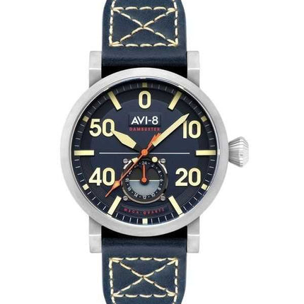 AVI-8 Dambuster Chadwick Meca-Quartz Cinturino in pelle blu cobalto Quadrante blu Orologio da uomo AV-4113-01