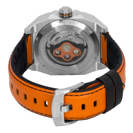 Orologio da uomo automatico AVI-8 Bell X-1 Machbuster con cinturino in pelle e quadrante nero grafite AV-4115-01
