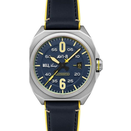 Orologio da uomo AVI-8 Bell X-1 Machbuster Automatic Catalina Blue Cinturino in pelle Quadrante blu AV-4115-03