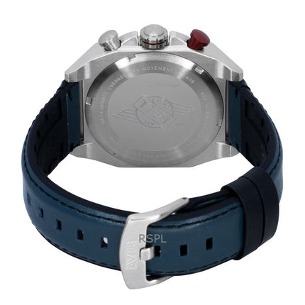 Orologio da uomo AVI-8 Bell X-1 Machbuster Cronografo con cinturino in gomma blu aviazione e quadrante blu al quarzo AV-4118-01