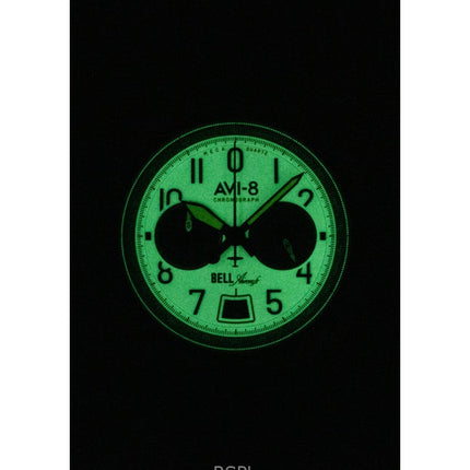 Orologio da uomo AVI-8 Bell X-1 Machbuster, cronografo, cinturino marrone cammello, quadrante crema, al quarzo, AV-4118-03