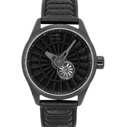 Orologio da uomo automatico AVI-8 Hawker Hurricane Pegasus Limited Edition con cinturino in pelle e quadrante nero AV-4127-01