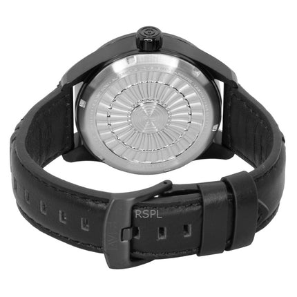 Orologio da uomo automatico AVI-8 Hawker Hurricane Pegasus Limited Edition con cinturino in pelle e quadrante nero AV-4127-01