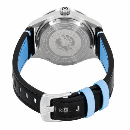 Orologio da uomo AVI-8 Flyboy Airmaster GMT con cinturino in pelle e quadrante bianco automatico AV-4128-02