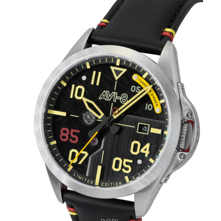 Orologio da uomo AVI-8 P-51 Mustang Patriot Automatico Edizione Limitata 85° Anniversario Tuskegee Airmen Quadrante Nero AV-4148-01