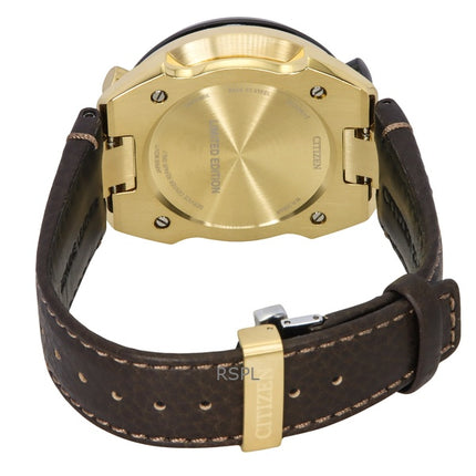 Orologio da uomo Citizen Promaster Tsuno Chronograph Limited Edition con quadrante nero e oro Eco-Drive Diver&#39;s AV0072-01X 200M