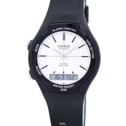 Orologio da uomo Casio Dual Time Alarm al quarzo analogico digitale AW-90H-7EV AW90H-7EV
