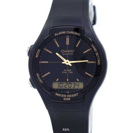 Casio Alarm Chrono Dual Time Quartz Orologio da uomo AW-90H-9EVDF AW90H-9EVDF