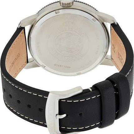 Orologio da uomo Citizen con quadrante blu in pelle di vitello Eco-Drive AW0077-19L 100M
