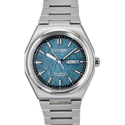 Orologio da uomo Citizen Zenshin Super Titanium con quadrante verde Eco-Drive AW0130-85X 100M