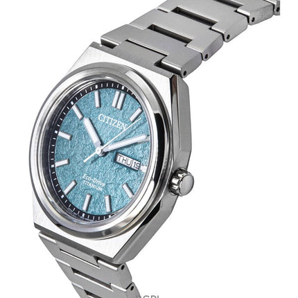 Orologio da uomo Citizen Zenshin Super Titanium con quadrante verde Eco-Drive AW0130-85X 100M
