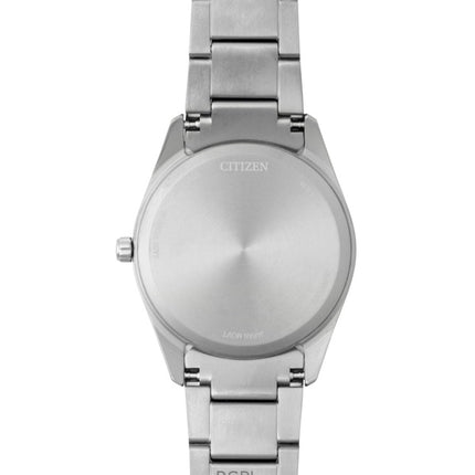 Orologio da uomo Citizen Eco-Drive AW0151-85E in acciaio inossidabile con quadrante nero e impermeabilità fino a 100 metri.