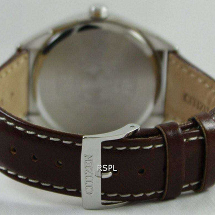 Orologio da uomo Citroen Eco-Drive cinturino in pelle marrone AW1170-00H