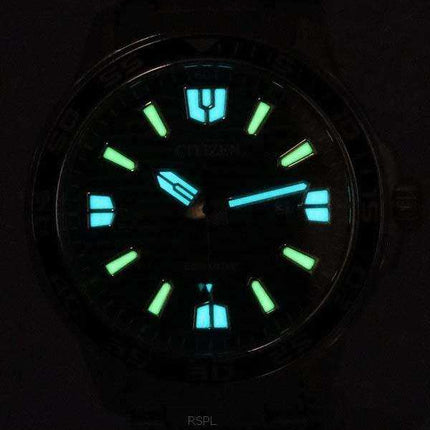 Orologio da uomo Citizen Marine Sport quadrante verde in acciaio inossidabile Eco-Drive AW1526-89X 100M