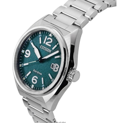 Orologio da uomo Citizen Eco-Drive in acciaio inossidabile con quadrante verde AW1571-76X 100M