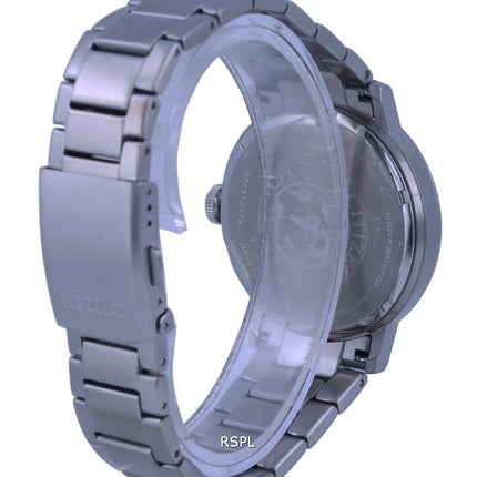 Orologio da uomo Citizen Military quadrante nero in acciaio inossidabile Eco-Drive AW1620-81E 100M