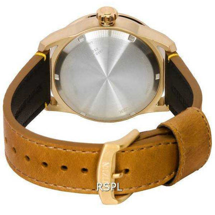 Orologio da uomo Citizen Avion quadrante nero con cinturino in pelle Eco-Drive AW1733-09E 100M