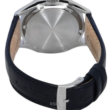 Orologio da uomo Citizen Eco-Drive con cinturino in pelle e quadrante nero AW1750-18E 100M