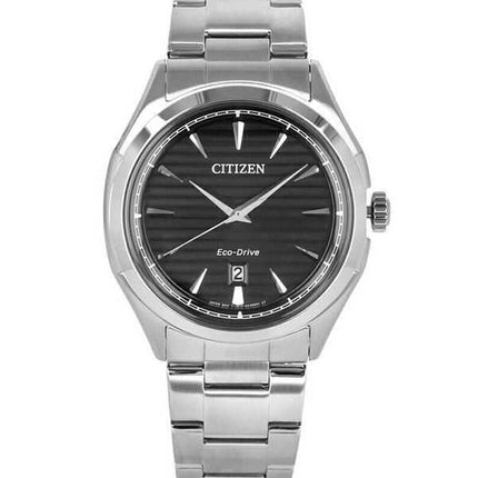Orologio da uomo Citizen Core Collection in acciaio inossidabile quadrante nero Eco-Drive AW1750-85E 100M