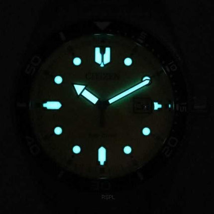 Orologio da uomo Citizen Sport Eco-Drive in acciaio inossidabile con quadrante giallo AW1760-81Z 100M