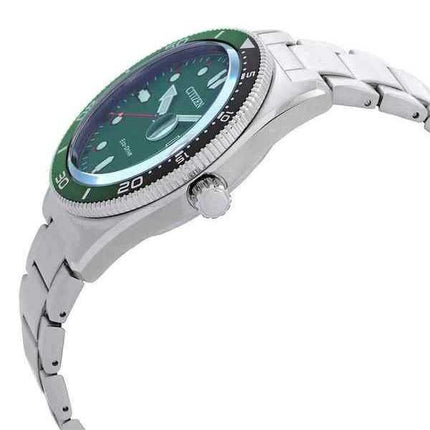 Orologio da uomo Citizen Marine Eco-Drive in acciaio inossidabile quadrante verde AW1768-80X 100M