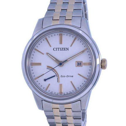 Orologio Citizen White Dial Two Tone Stainless Steel Eco-Drive AW7004-57A 100M da uomo