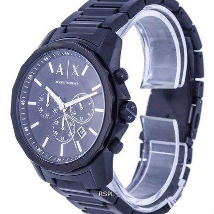 Orologio da uomo Armani Exchange con cronografo in acciaio inossidabile con quadrante nero al quarzo AX1722