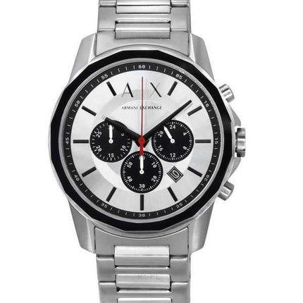 Armani Exchange Cronografo Acciaio Inossidabile Quadrante Argento Quarzo Orologio da Uomo AX1742