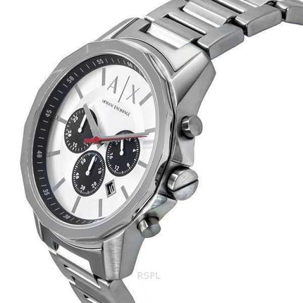 Armani Exchange Cronografo Acciaio Inossidabile Quadrante Argento Quarzo Orologio da Uomo AX1742