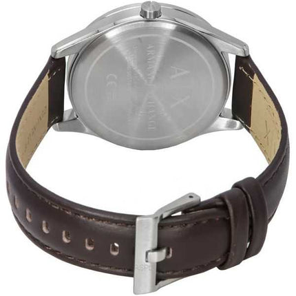 Orologio da uomo Armani Exchange multifunzione cinturino in pelle quadrante nero al quarzo AX1868