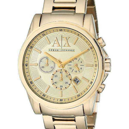 Armani Exchange Quartz Chronograph Gold Tone AX2099 Orologio da uomo