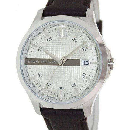 Orologio da uomo Armani Exchange Silver Dial Leather Strap AX2100